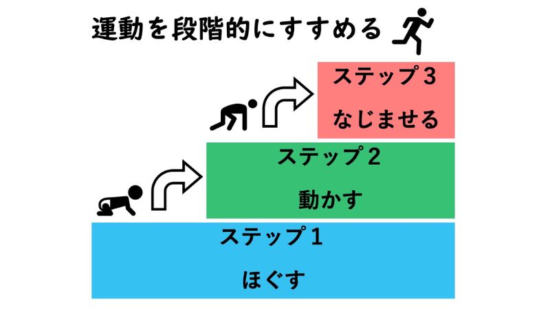 運動を段階的に進めていく